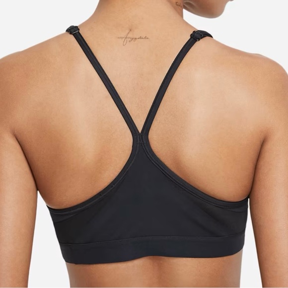 Nike Indy Women's Light-Support Padded V-Neck Sports Bra in Black - Picture 8 of 8